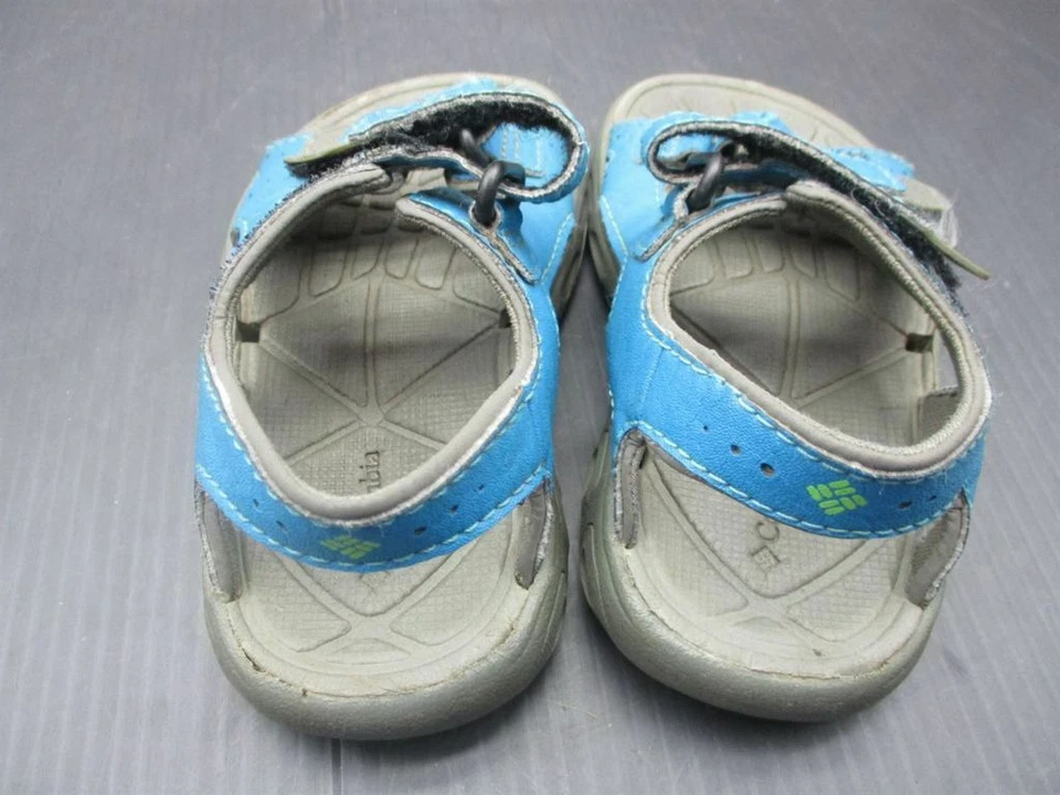 Sandalias descalzas Columbia talla 8 bebé niño cuero PU azul 3B Foto 4 de 4