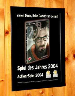 2005 Half-Life Xbox Xbox 360 PS3 Old Rare Promo Poster Ad Art Artwork  Framed
