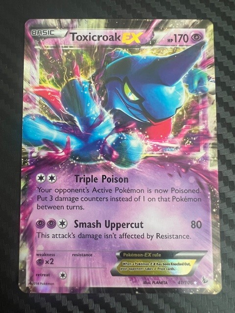 Pokemon TCG Toxicroak EX 41/106 Flashfire Holo MP