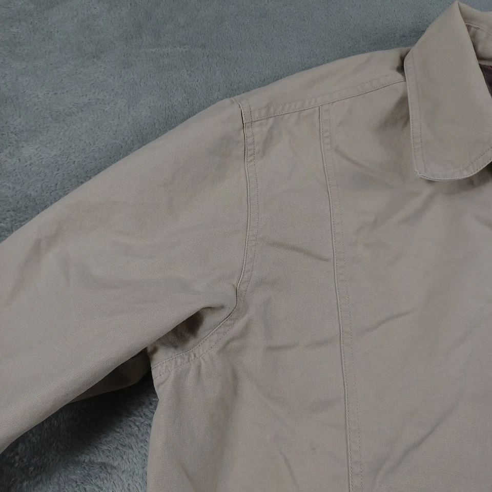 Vintage J Crew Jacket Mens Large Brown Bomber Flannel Workwear Preppy - Image 2 of 4