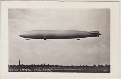 The Zeppelin LZ 107 1917 Germany Vintage Real Photo Postcard