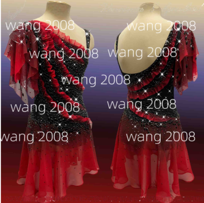 fitted lace wedding dress Amazon.com: LIUHUO Figure Skating Dress Red and Black Gradient Mesh Hook  Sleeve Girl Competition Performance : Clothing, Shoes & Jewelry main image 0