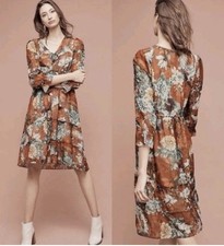 Anthropologie Floral Zeri Peasant Dress by Hemant & Nandita Size  2 NWOT