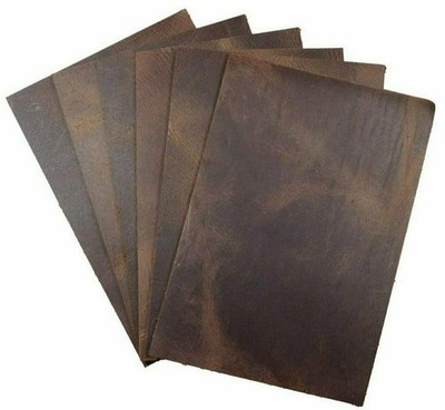 Full Grain Leather 6''x6'' Set of 6 Special Offer 100% Cowhide 5/6oz (2.0mm) Brown