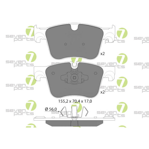 Plaquettes de frein Citroën SVP28421 Seven Parts à haute endurance thermique