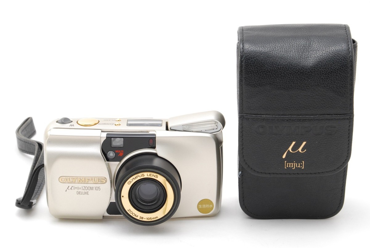 OLYMPUS μ[mju:] ZOOM 105 All works!〈Mint w/case〉Olympus μ mju Zoom 105 Deluxe Point