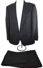 Chaps Ralph Lauren Suit Mens 40R Gray Two Piece Blazer Pant Made USA Used READ