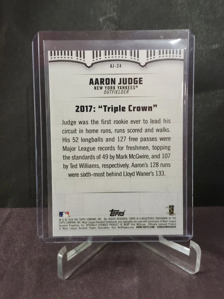 2018 Topps Aaron Judge Highlights #AJ24 Aaron Judge - Image 2 of 2