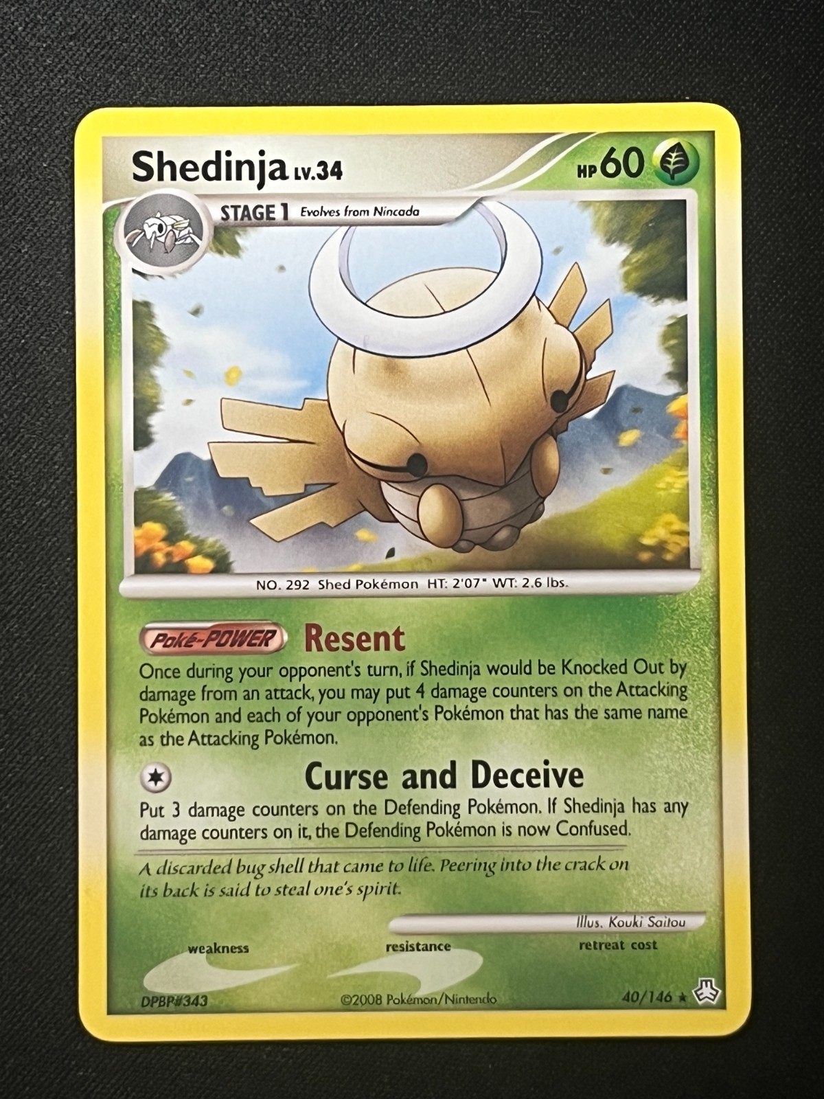 Shedinja 40/146 Legends Awakened Regular NEAR MINT Rare 2008 Pokémon TCG
