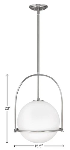 Hinkley Somerset 15 1/2" Wide Brushed Nickel Pendant Light - Picture 9 of 10