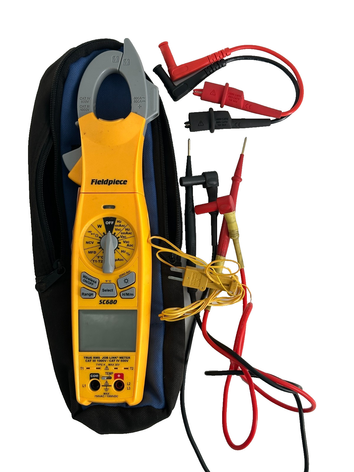 Fieldpiece SC680 True RMS Wireless Clamp Meter CAT IV 6000 Count Multimeter
