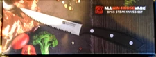 ALLWIN-HOUSEWARE Stainless Steel 4.5" Steak Knives 8 pc. Set