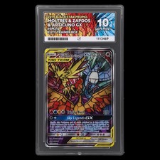 Moltres & Zapdos & Articuno GX Graded ACE 10 ?? SM210 Hidden Fates ETB S&M Promo