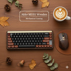 Akko MU01 65% Mechanical Keyboard Walnut RGB Wireless Hot Swap