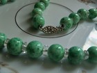 unique Vintage art deco jewelry necklace sterling peking apple mint green clear — photo 6