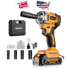Cordless Impact Wrench Set 1/2" 500Nm 20V with Battery, Drill & Screwdriver Bits