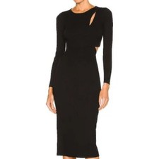 ASTR The Label Alora Cutout Black Sweater Dress Women's Large