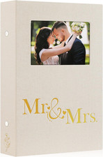 Wedding Photo Album 4x6 300 Pocket Photos Slip in, Linen Cover Large Capacity Ne