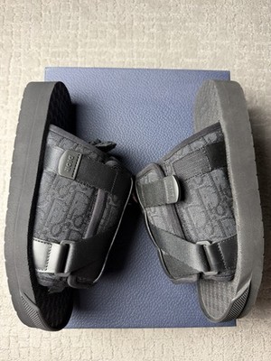Dior Alpha Sandal Oblique BLK/BLK Mens Size 41