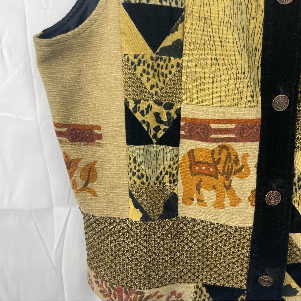 Vintage Stonebridge Patchwork Elephant Motif Butt… - image 6