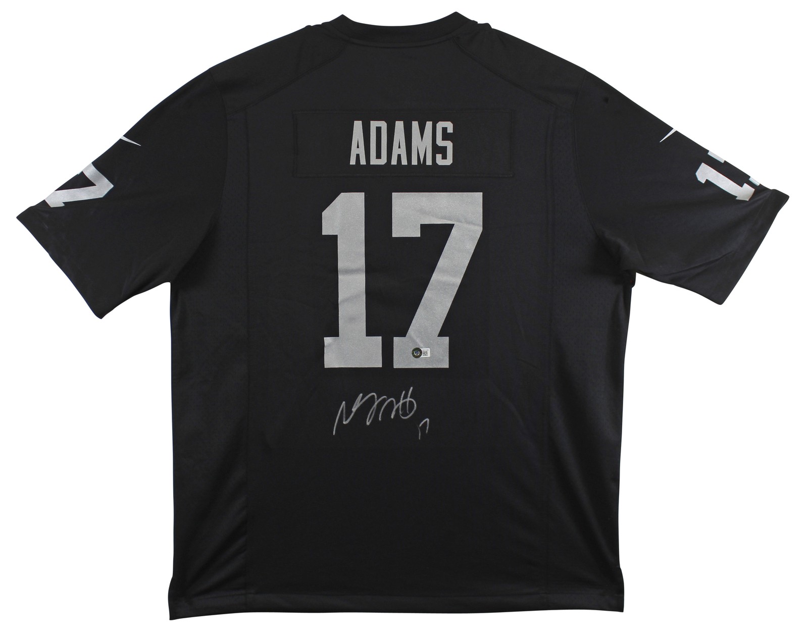 Davante Adams Autographed Signed Las Vegas Raiders Raiders Authentic Black Nike Jersey BAS Witnessed 
