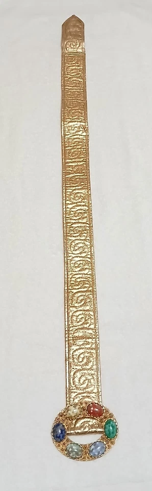 Винтажный ремень с камнями 34,5 дюйма длиной 2 дюйма шириной - Изображение 3 из 4