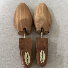 Vintage Norm Thompson Cedar Shoe Keepers Stretchers Trees Size XL Plated Logo