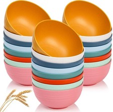 24 Pack Cereal Bowl Unbreakable Wheat Straw Bowls 26 Oz Soup Salad Bowl