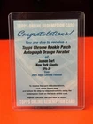 Jaxson Dart RPA /25 2025 Topps Chrome Orange Parallel Redemption #RPA-JD