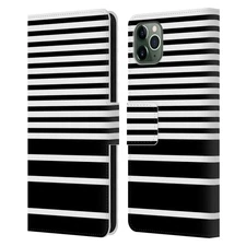 HEAD CASE DESIGNS DYNAMIC STRIPES LEATHER BOOK CASE FOR APPLE iPHONE PHONES
