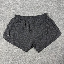 Lululemon Running Shorts Womens 8 Black Leopa...