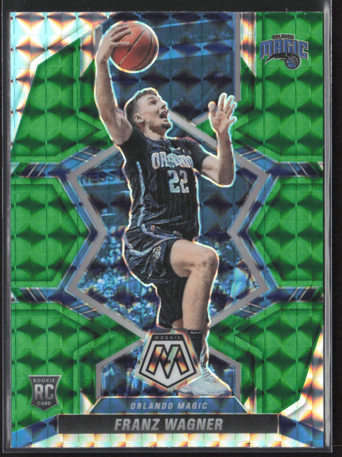 2021-22 Panini Mosaic #220 Franz Wagner Green Prizm Rookie RC