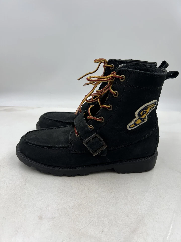 Botas Polo Ralph Lauren Juveniles Talla 6 Ranger II P-Wing Parche Sin usar, en caja, Puntera con cordones Foto 2 de 4