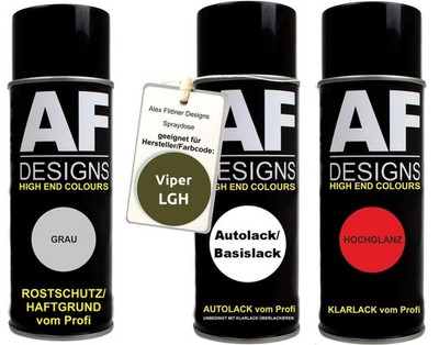 Spraydose Set für Viper LGH Commando Autolack Klarlack Grundierung Spraydose Set