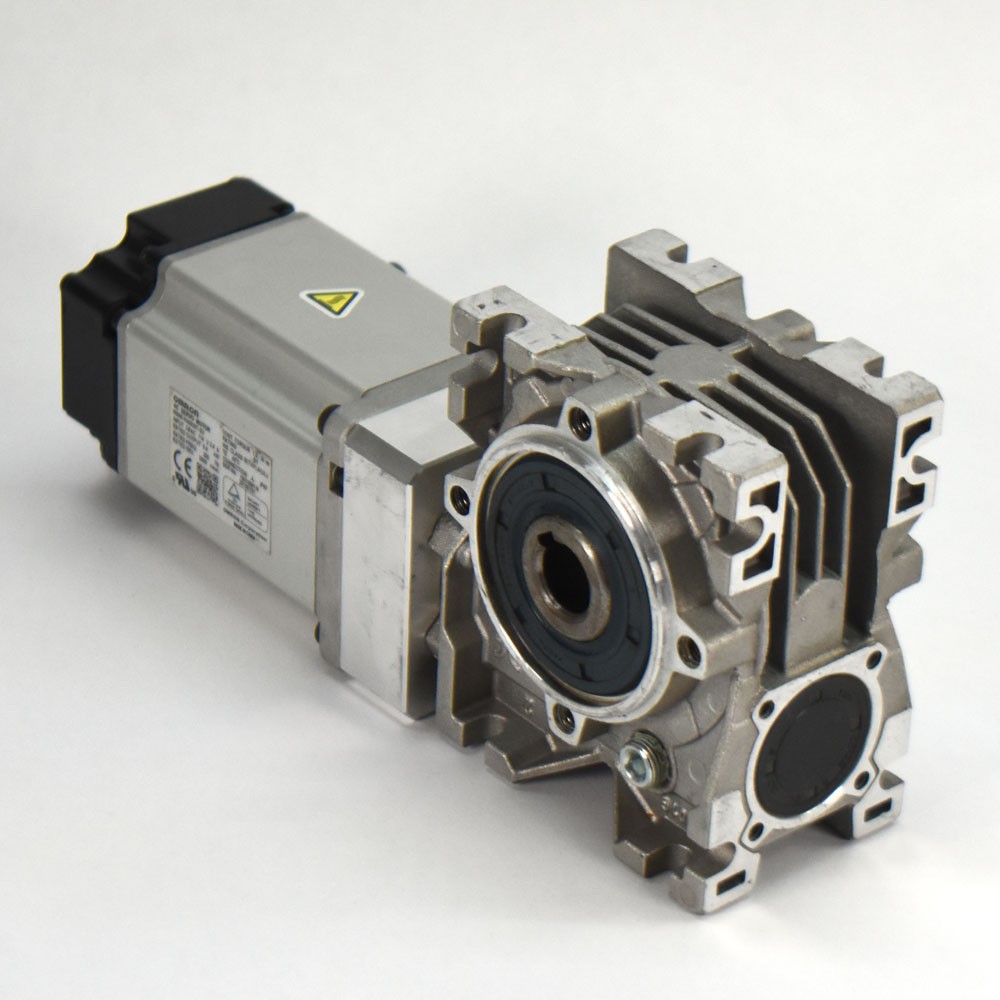 Omron R88M-K40030T-S2 Servo Motor w/ Varvel FRT28B320DQM Right Angle GearHead D