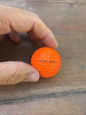 Vintage Rhodes-Jamieson Corporate Logo Golf Ball Rare High-Vis Orange, 1970s