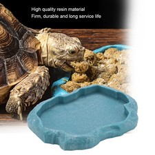 Resin Durable Reptile Rock Food And Water Dish Feeder Bowl For Tortoise Lizard