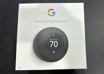 Google Nest Smart Thermostat - 3rd Gen - Black / FOR PARTS ONLY!! SEE PICTURES!!
