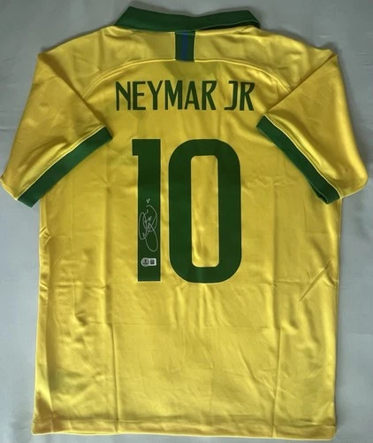 Neymar Jr Signed Jersey Beckett COA Brazil Soccer Futbol