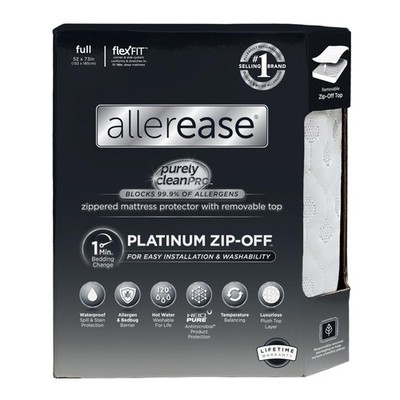 Aller-Ease Allerease Platinum Zip-Off Top Waterproof Mattress Protector Full