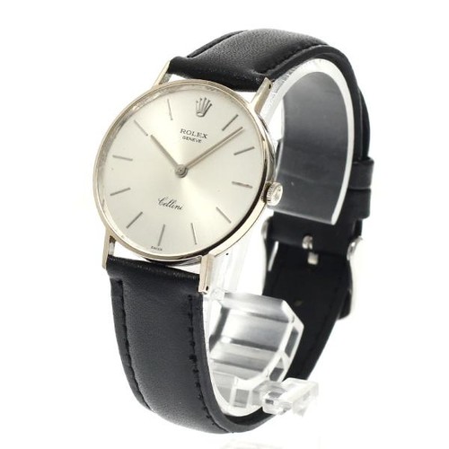 ROLEX CELLINI 3833 31mm WG Silver #C11908