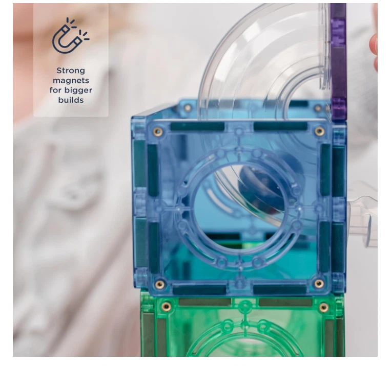 Paquete Connetix Rainbow Ball Run - Juego de construcción de movimiento magnético de 92 piezas Foto 2 de 4