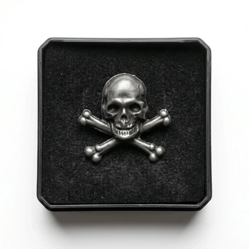 Insigne tête de mort - Hauteur 30 mm - Largeur : 30 mm 📌6a.. - Photo 1/1