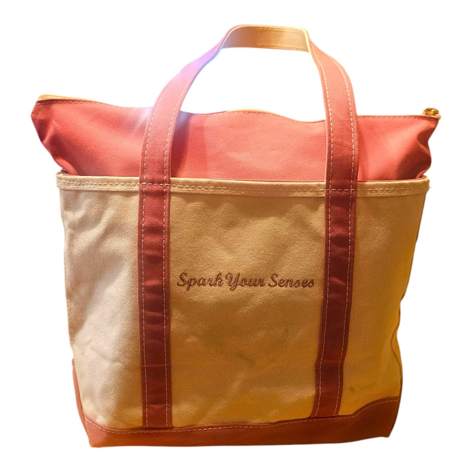 Bolso de Mano y Barco de Frijoles LL con Cremallera Mediano Lona Rosa Caricia Spark Your Senses Foto 2 de 4