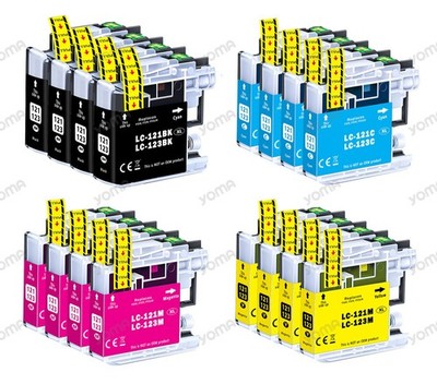 4x Tintenpatronen XL Kompatibel mit Brother LC-123 MFC-J 4410 4510 DW DCP-J4110W