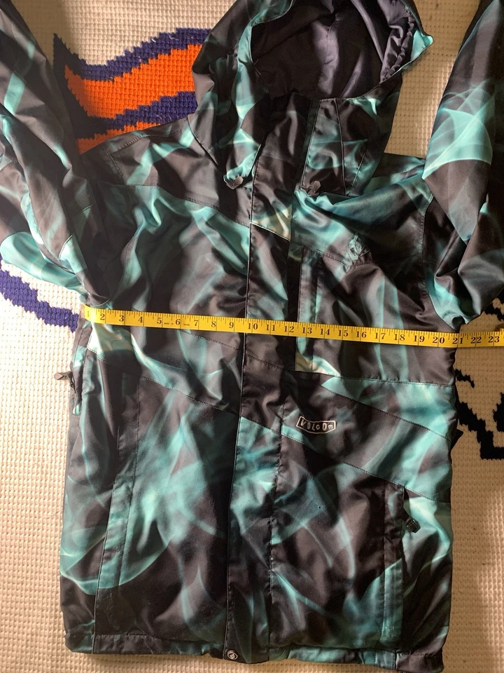 Vintage Volcom Nimbus 15,000mm/ 10,000GM Snowboard Jacket Thermal Green size s!  - Image 4 of 4