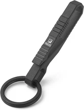 TISUR Keychain Pocket Clip, Quick and Easy Access to Black ,25mm Ti Ring 