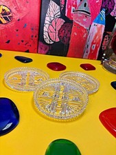 Szklana podstawka Kryształowa podstawka lata 50. Święto Boże Narodzenie Połowa wieku