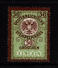 Austria 1934 50g Revenue Mint (Flat or NG) / Perf 13 - S50262