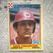 Topps Dave Concepcion Cincinnati Reds MLB 1984 Collectors' Edition Card #20